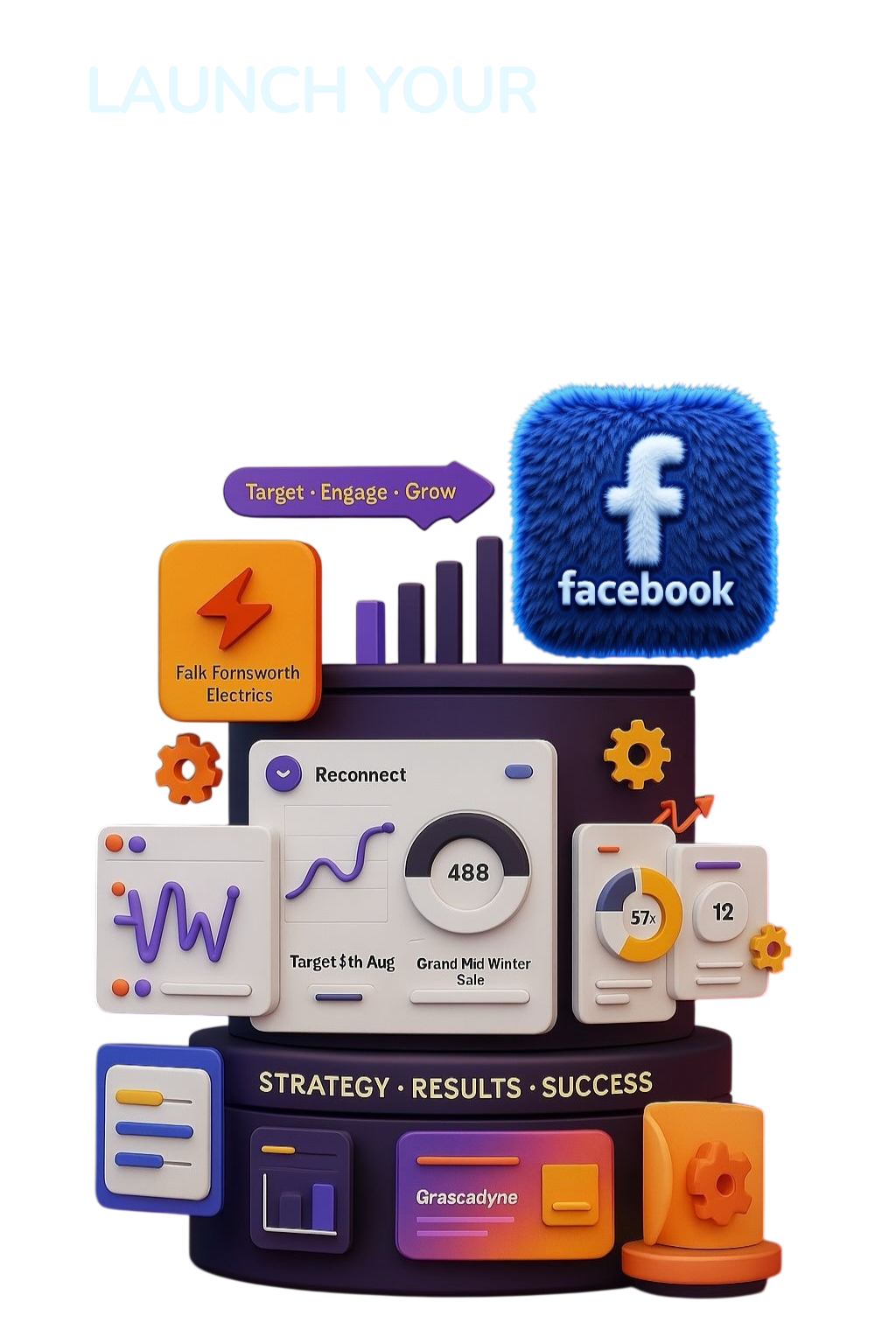 Facebook ads illustration